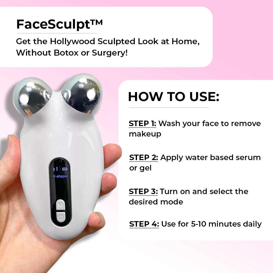 FaceSculpt™ | Microcurrent Facial Sculpting Device