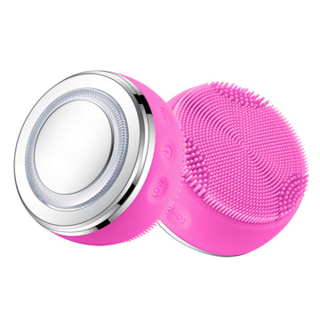 Buy rose-red Electric Facial Cleansing Brush
